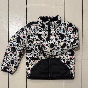 Burton Kids Puffer Jacket - Black and White with Multicolor Accents